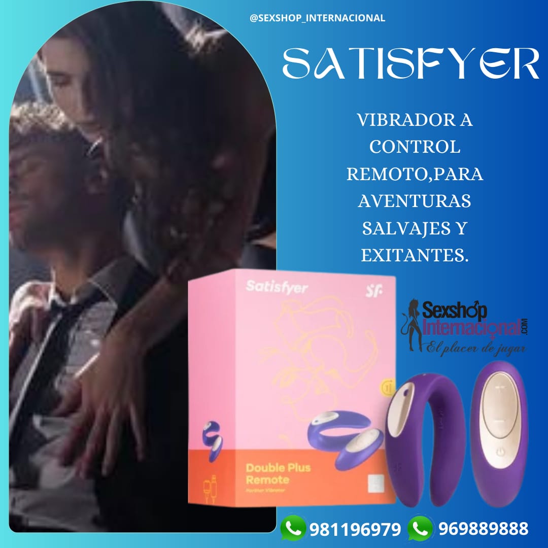 VIBRADOR SATISFYER DOBLE ESTIMULACION-A CONTROL REMOTO-DE SILICONA-SEXSHOP LIMA 971890151